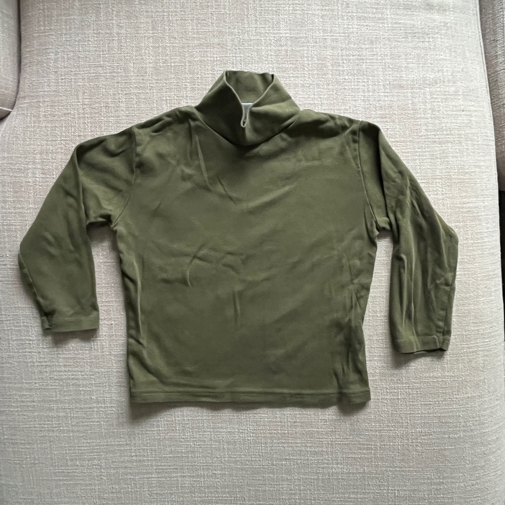 Olive Green Kid’s Mockneck Sweater